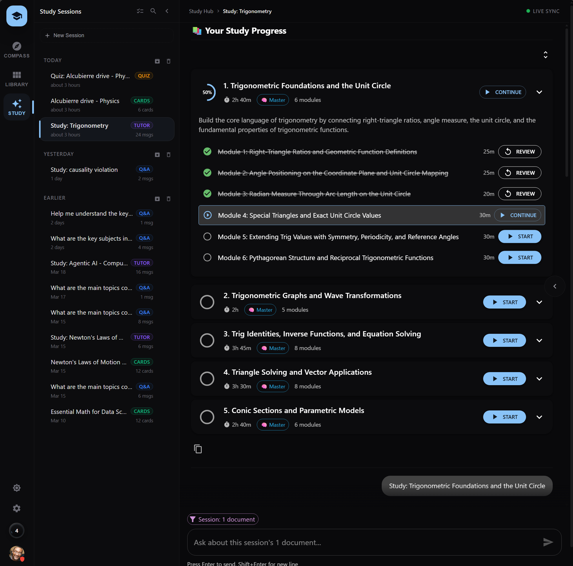 Practice — Tutor Mode